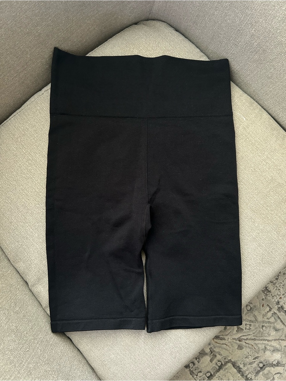 High-Waist Black Bike Shorts - Women